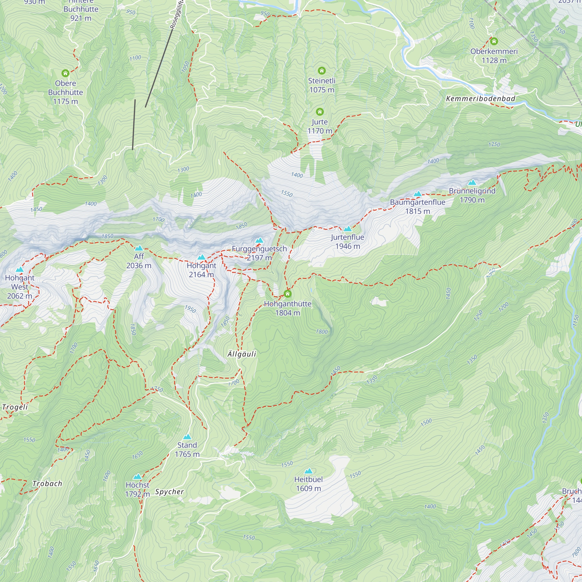 SAC Hütte map