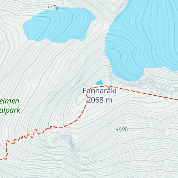 Map of Fannaråkhytta