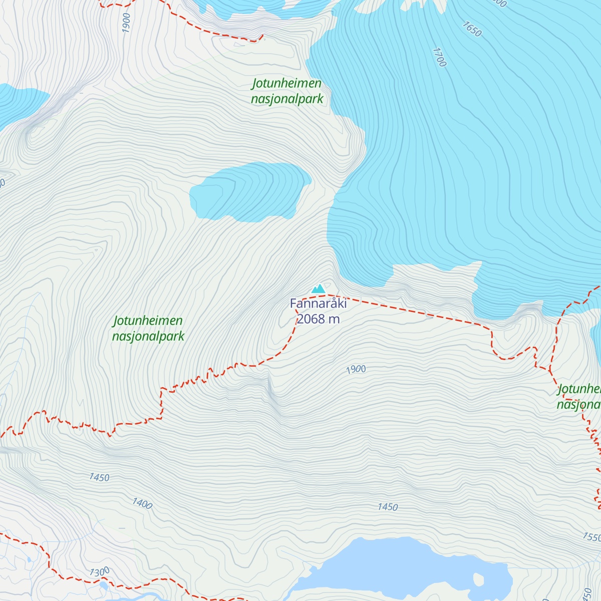 Fannaråkhytta map
