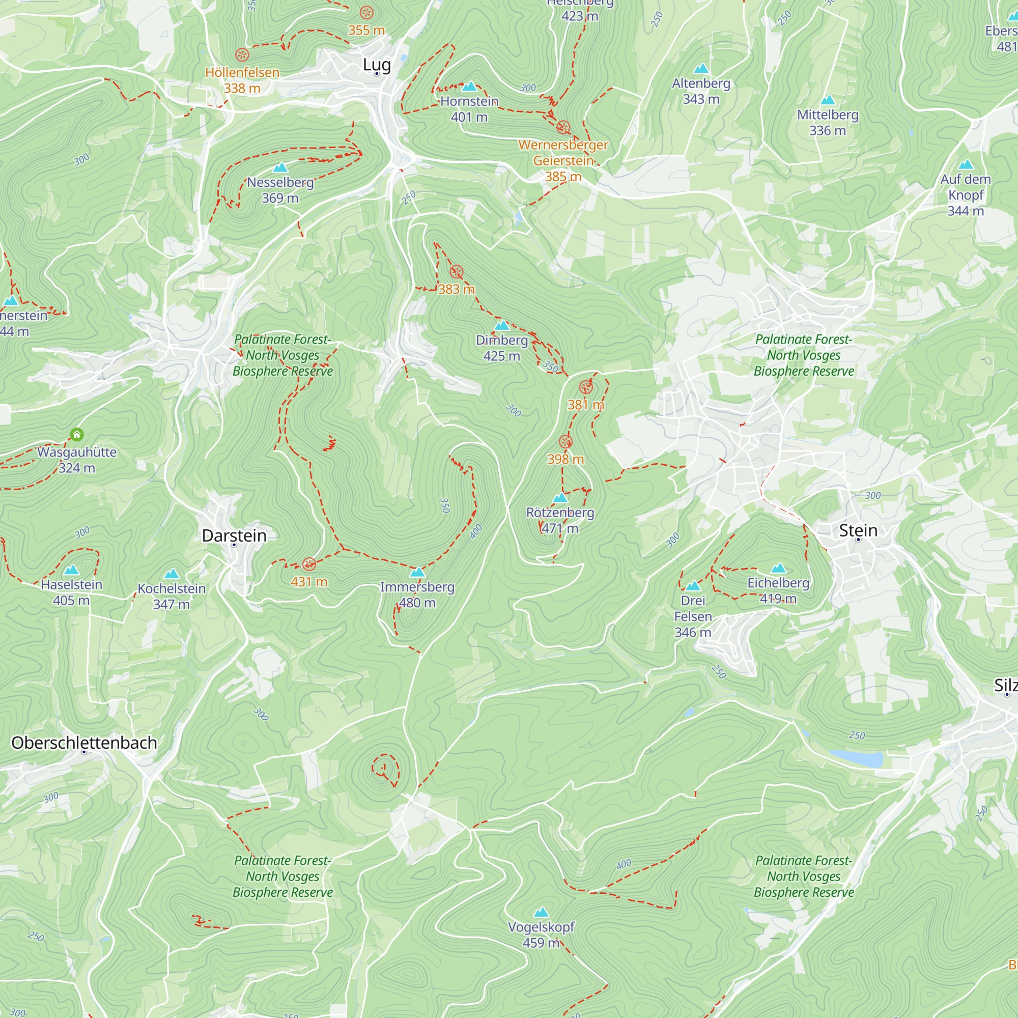 PWV Schutzhütte Gossersweiler-Stein map