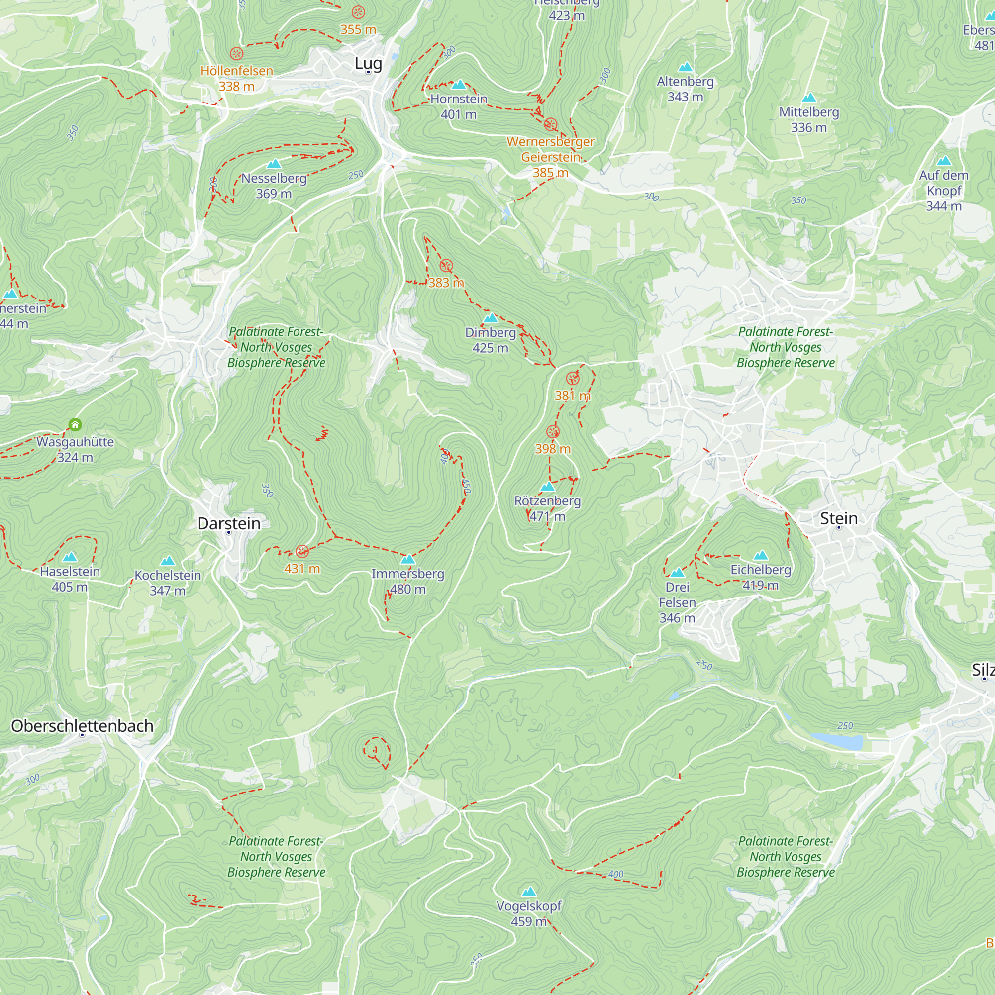 PWV Schutzhütte Gossersweiler-Stein map