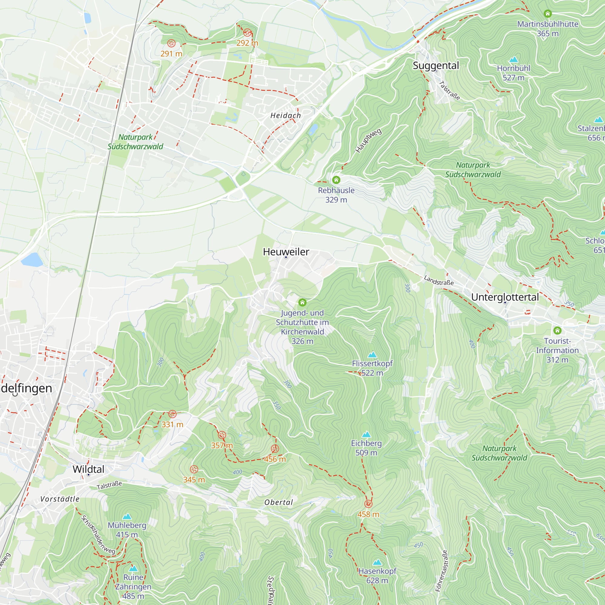 Jugend- und Schutzhütte im Kirchenwald map