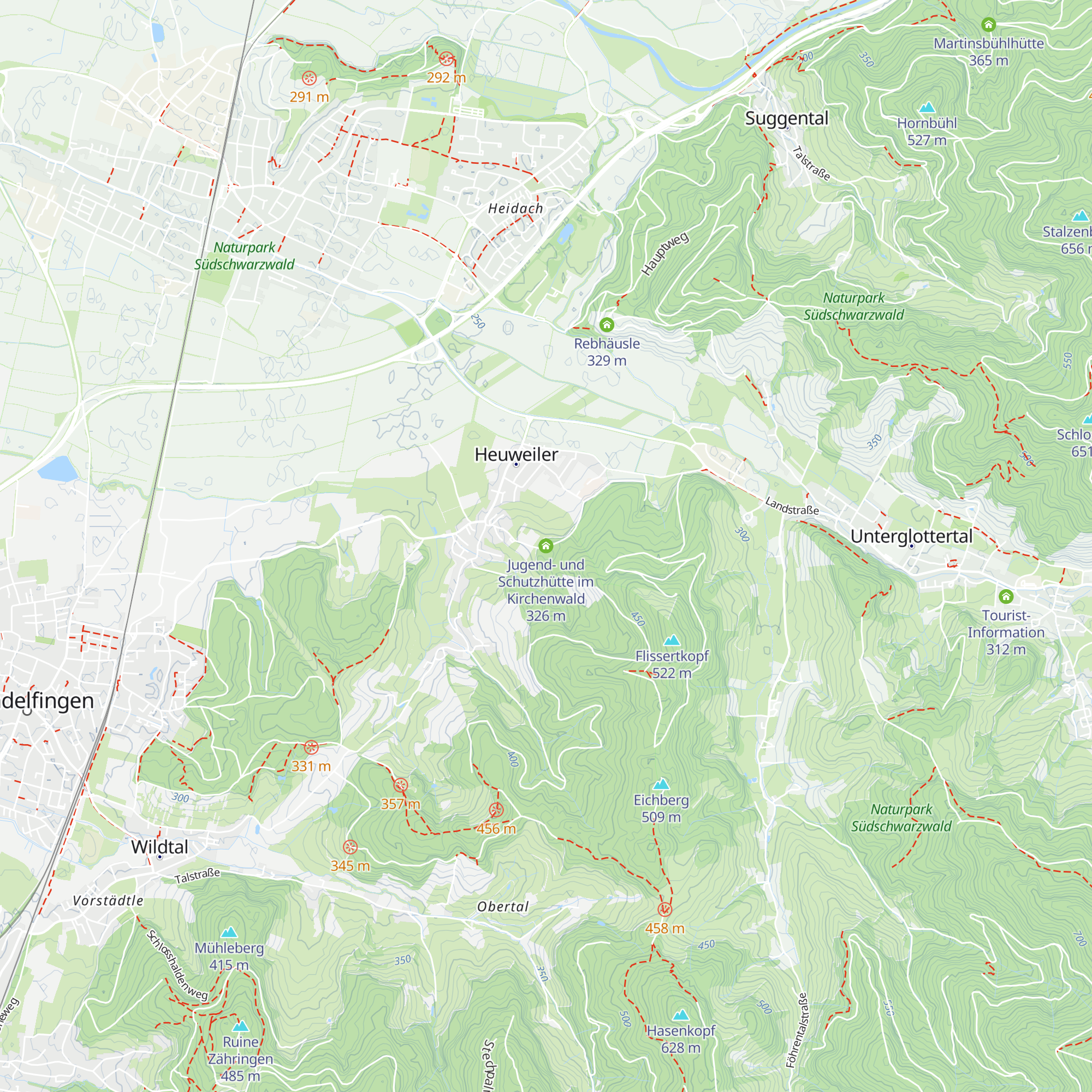Jugend- und Schutzhütte im Kirchenwald map