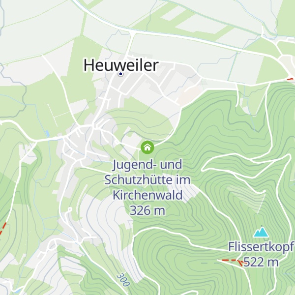 Map of Jugend- und Schutzhütte im Kirchenwald