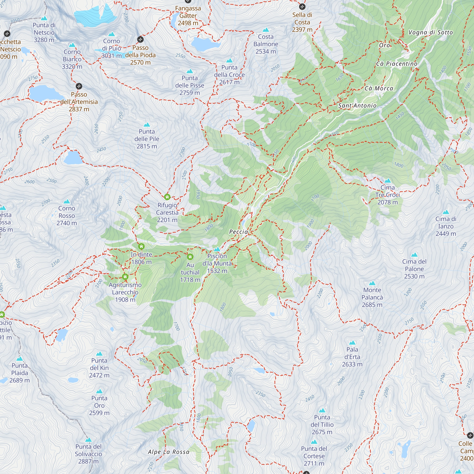 Baita prato della Croce map