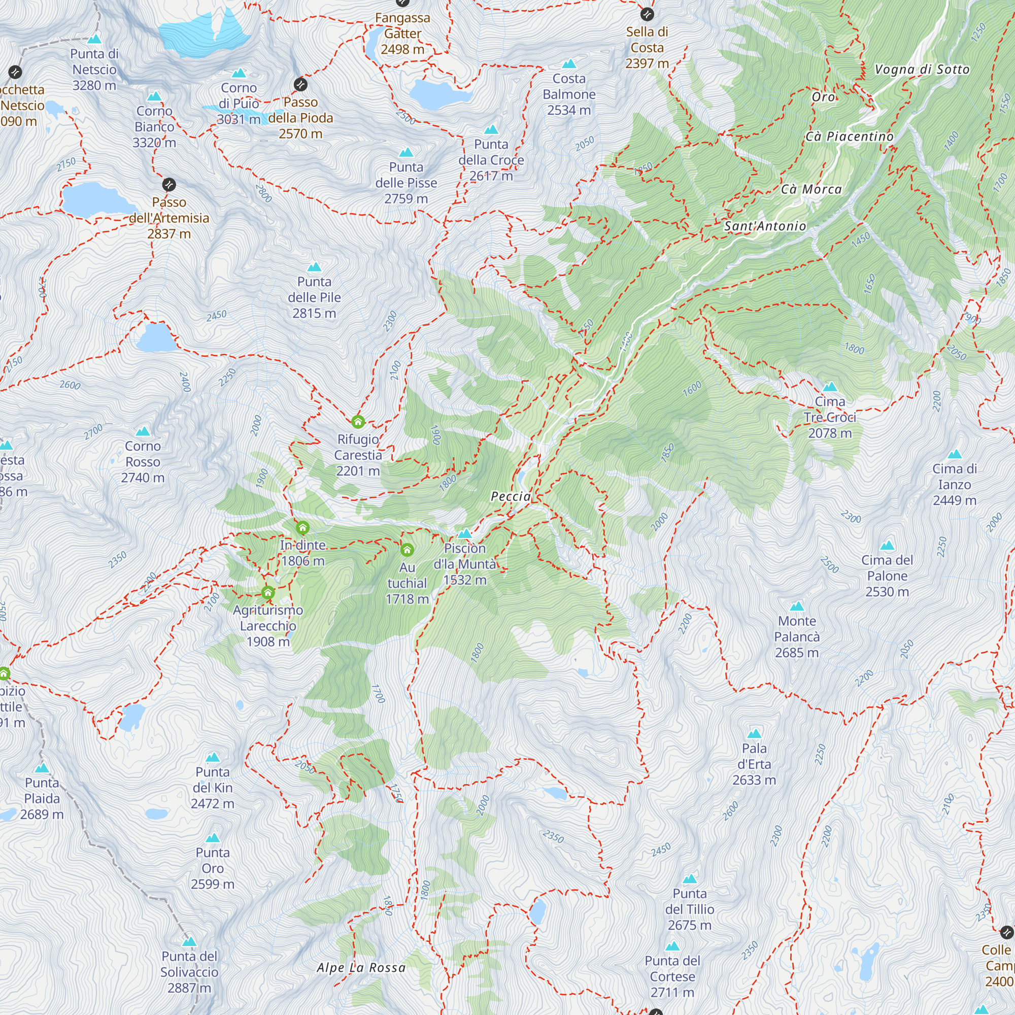 Baita prato della Croce map