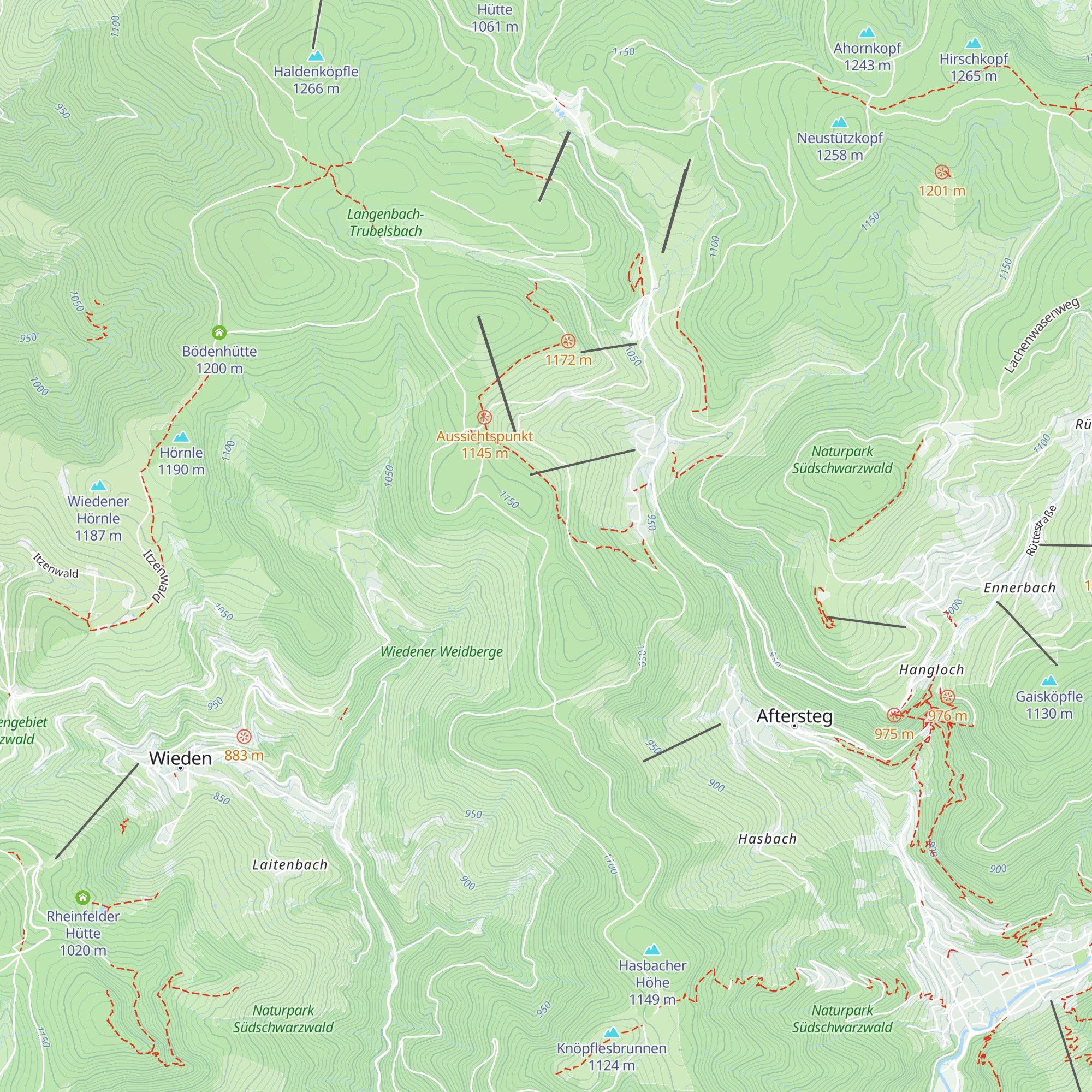 Schutzhütte Auf der Schanz map