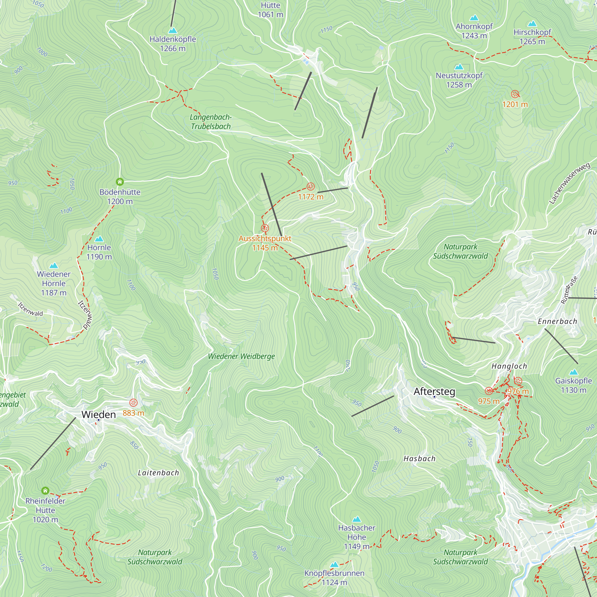Schutzhütte Auf der Schanz map