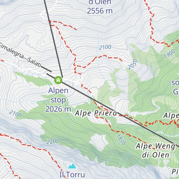 Map of Rifugio Città di Mortara - Grande Halte