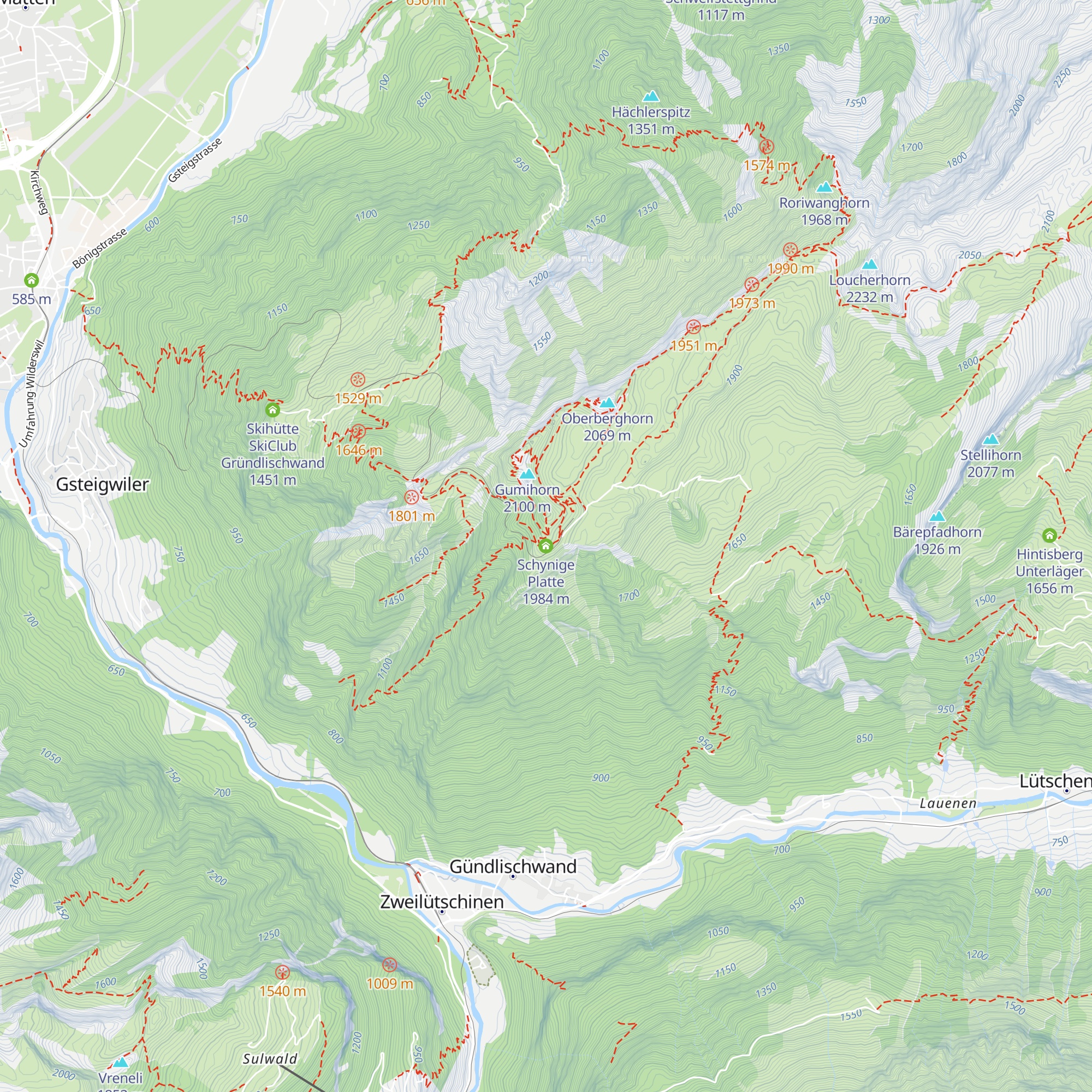 Schynige Platte map
