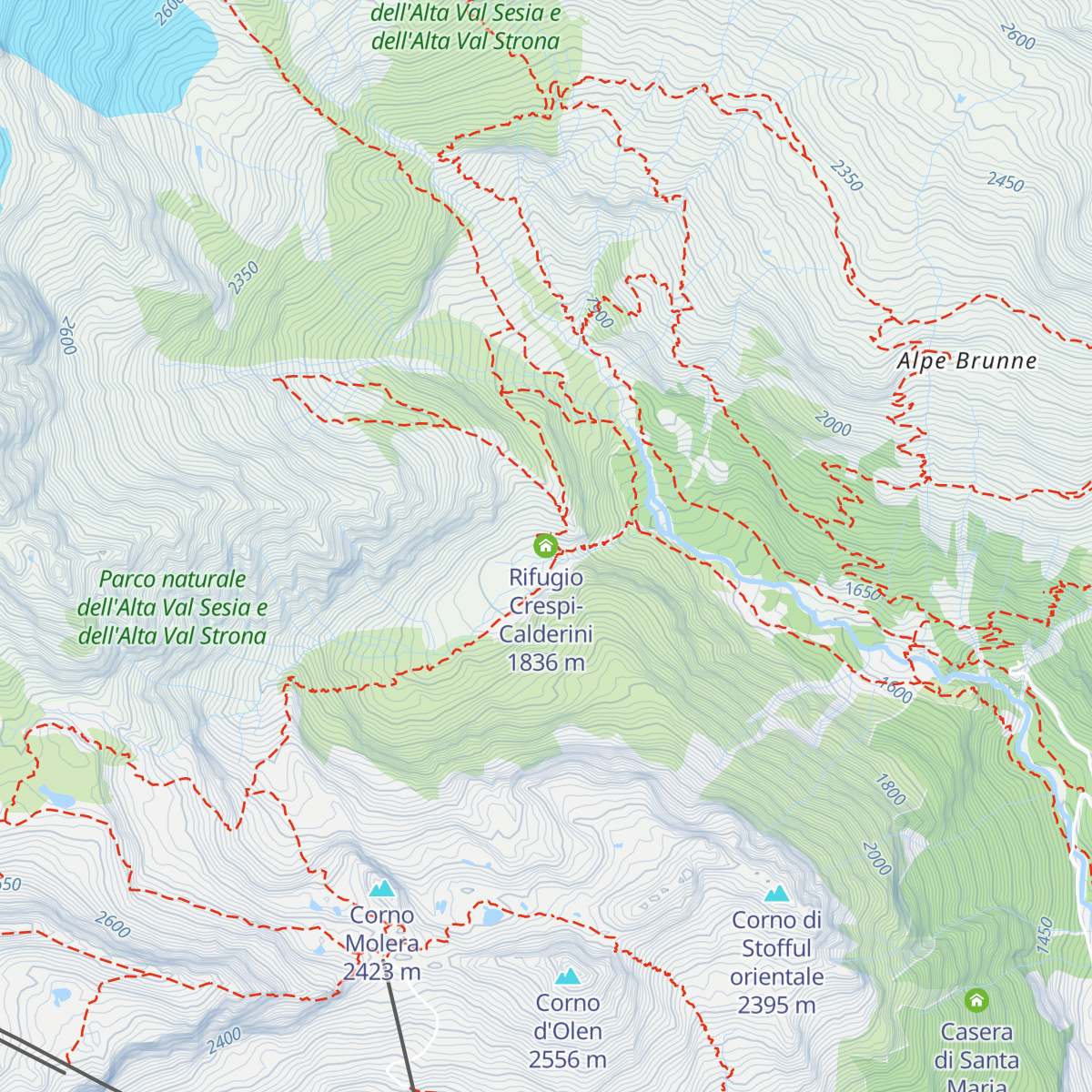 Rifugio Crespi-Calderini map