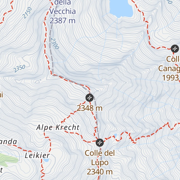 Map of Monte Cresto