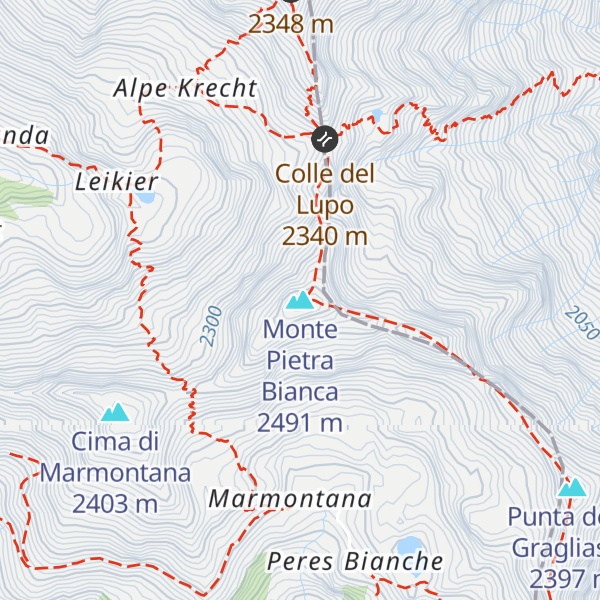 Map of Monte Pietra Bianca