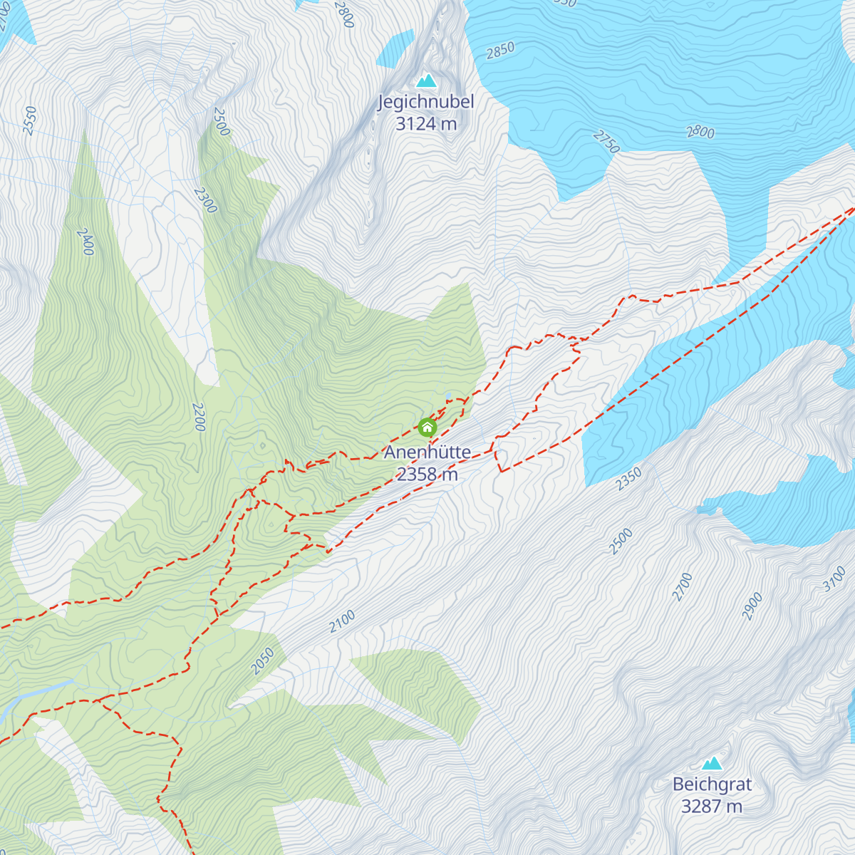 Anenhütte map