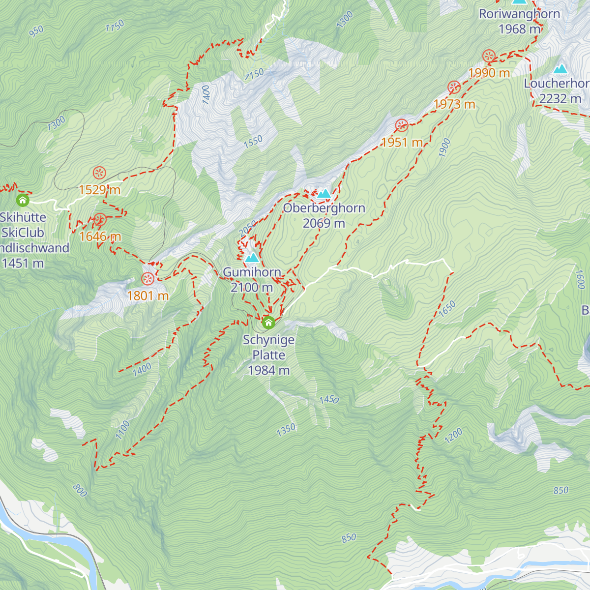 Schynige Platte map