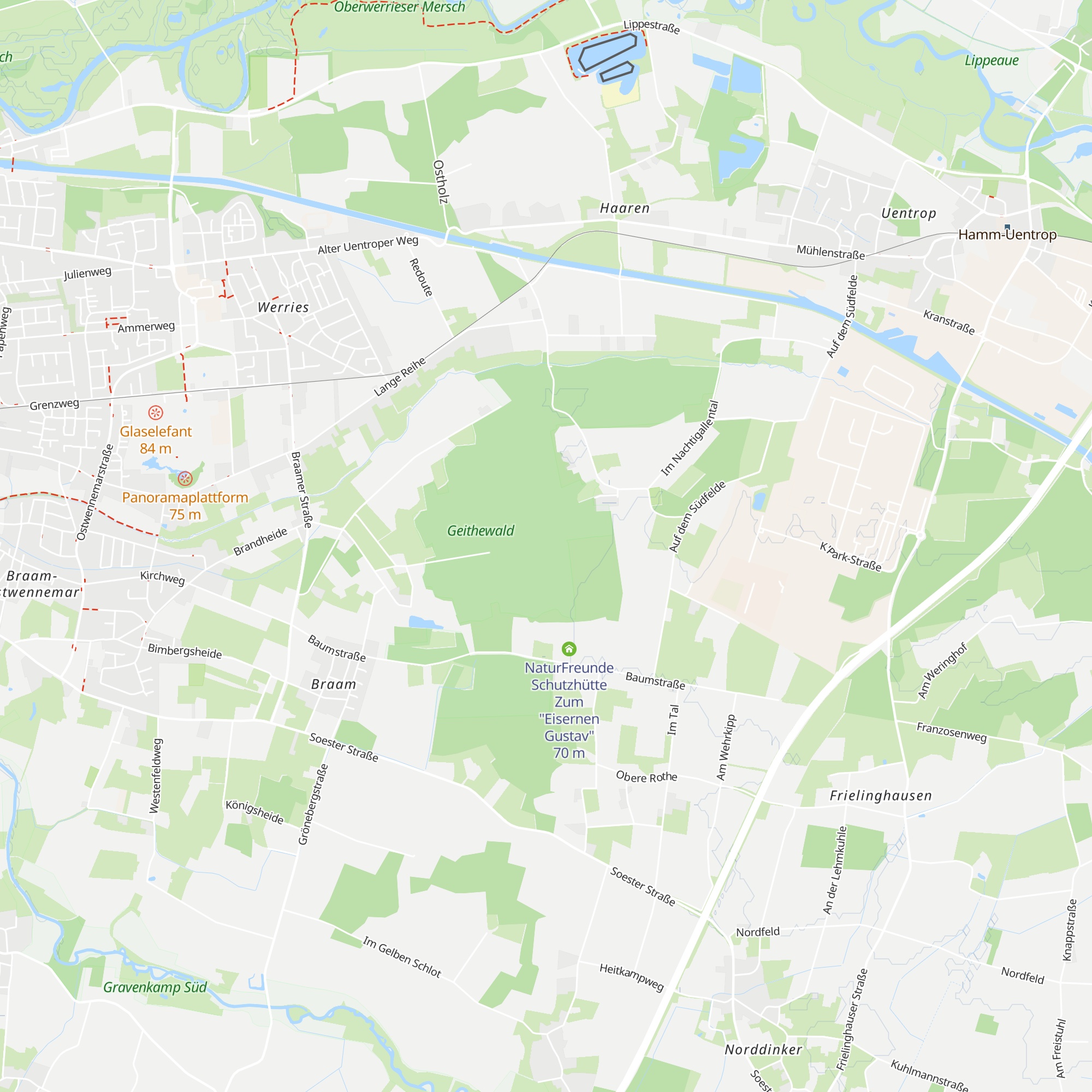 Schutzhütte Geithewald map