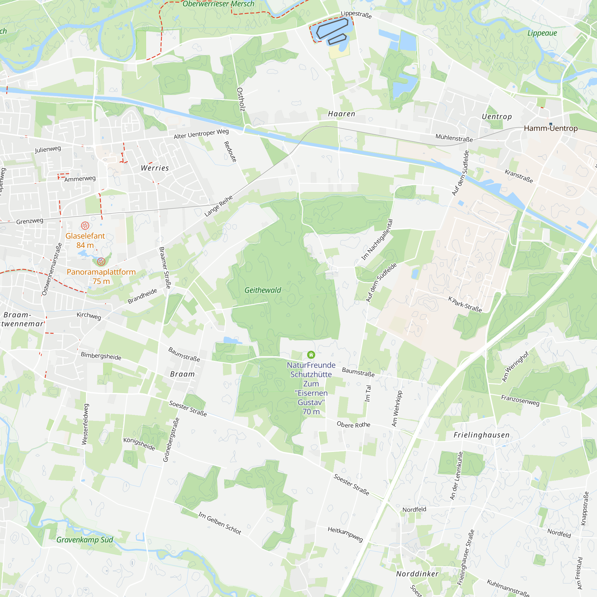 Schutzhütte Geithewald map