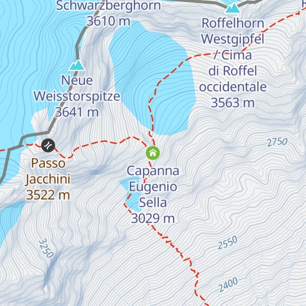 Map of Capanna Eugenio Sella