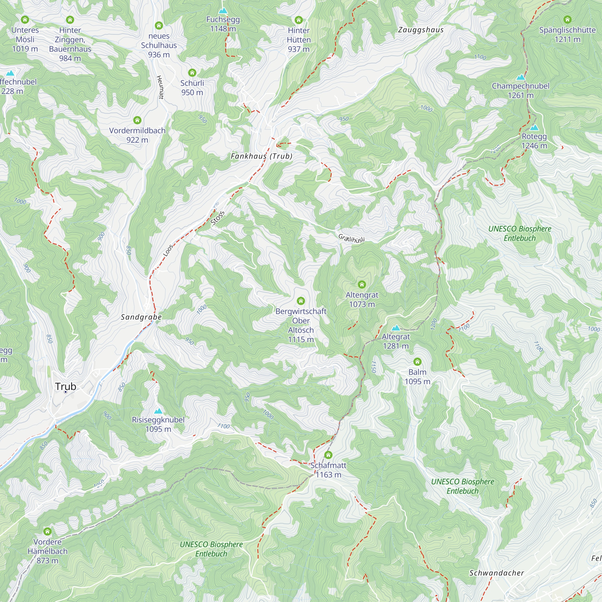 Bergwirtschaft Ober Altösch map