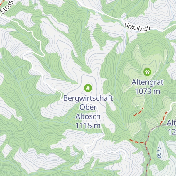 Map of Bergwirtschaft Ober Altösch