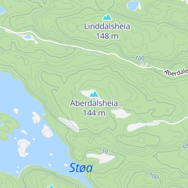 Map of Aberdalsheia