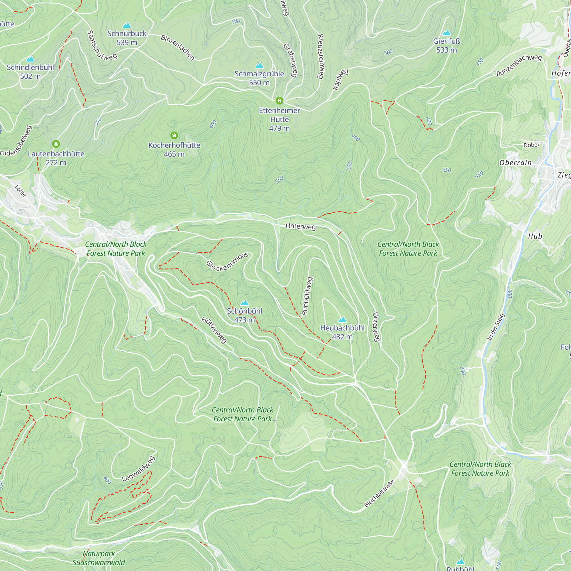 Alte Grafenhausener Hütte map