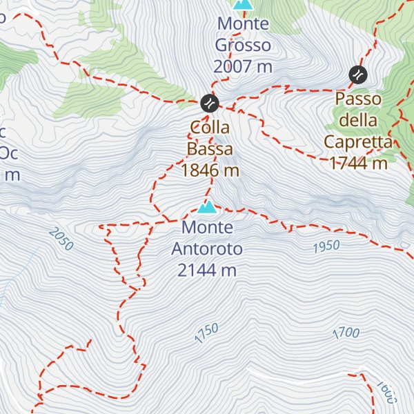 Map of Monte Antoroto