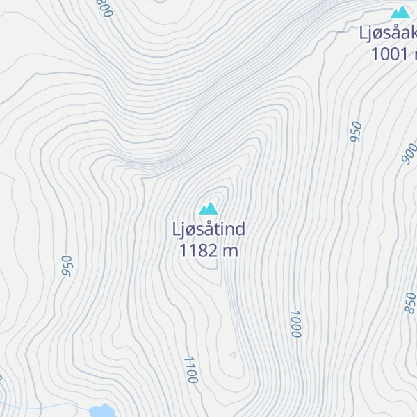 Map of Ljøsåtind