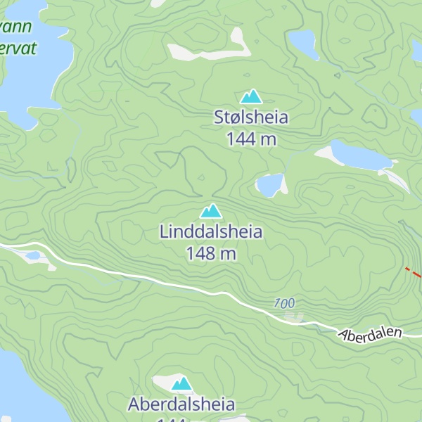 Map of Linddalsheia