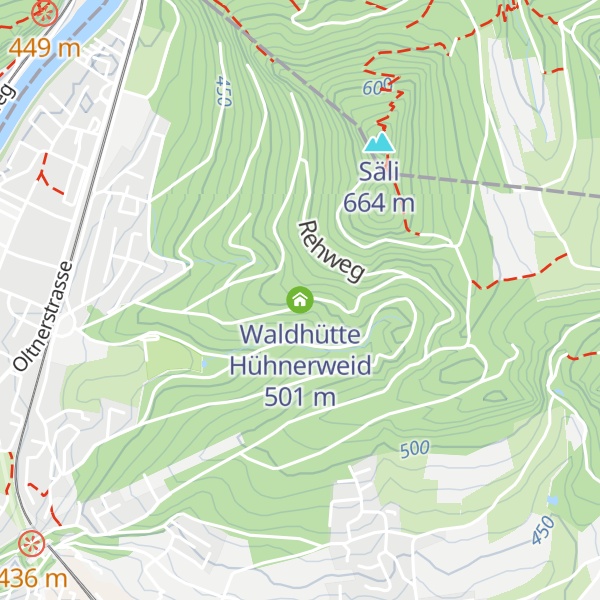 Map of Waldhütte Hühnerweid