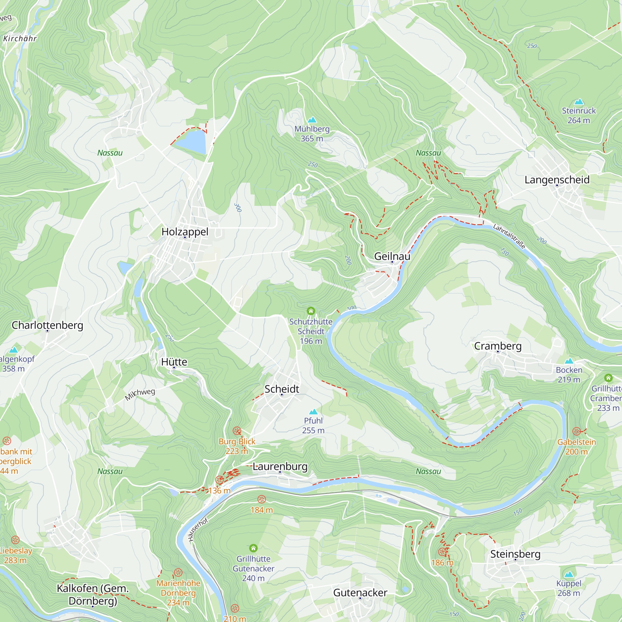 Schutzhütte Scheidt map