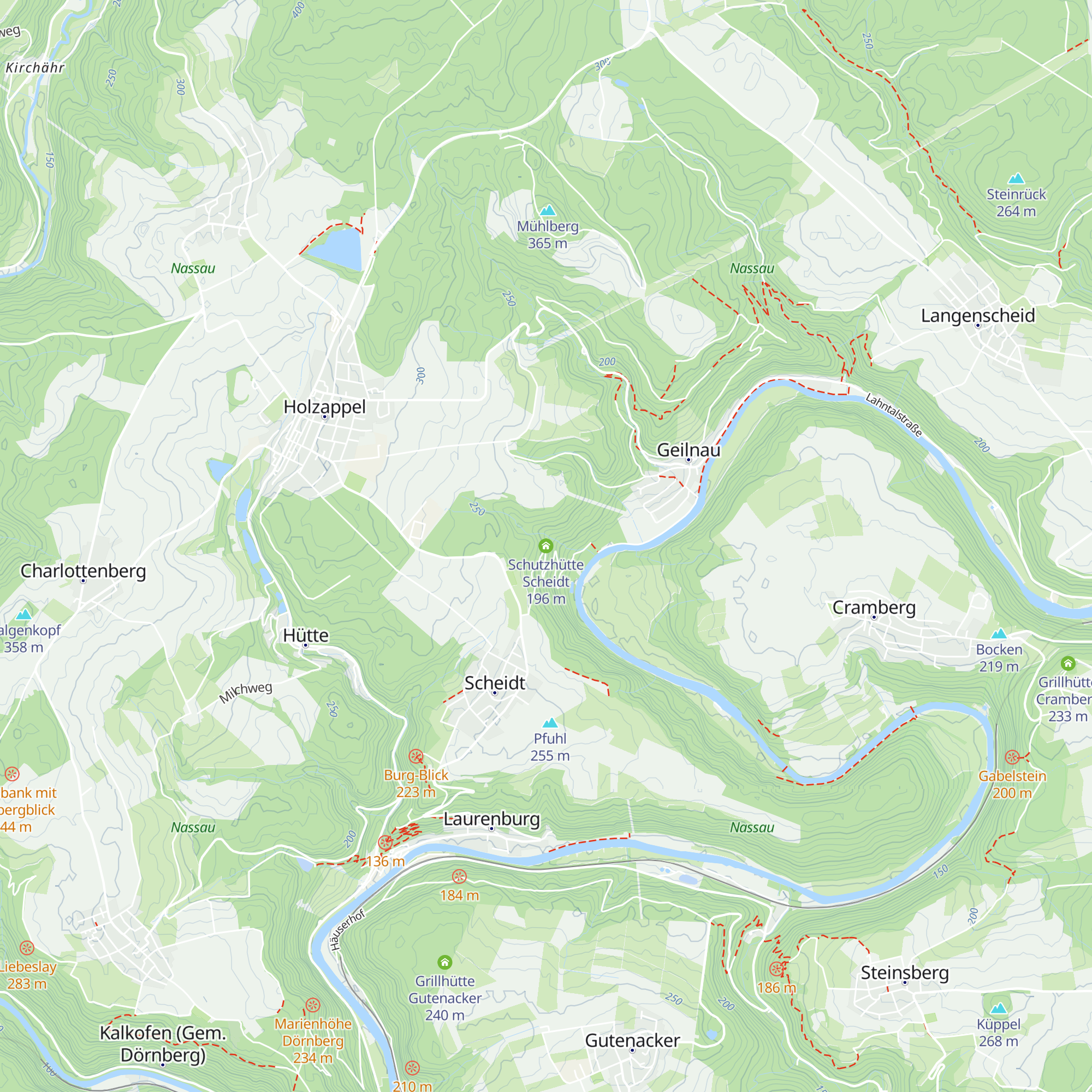 Schutzhütte Scheidt map