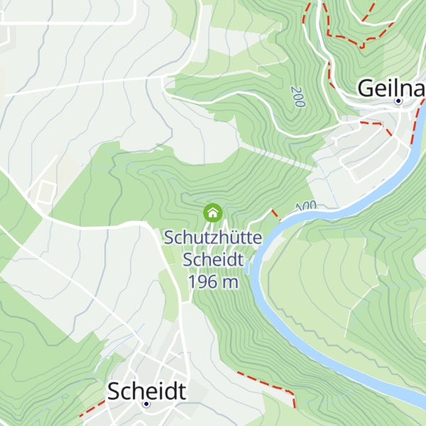 Map of Schutzhütte Scheidt