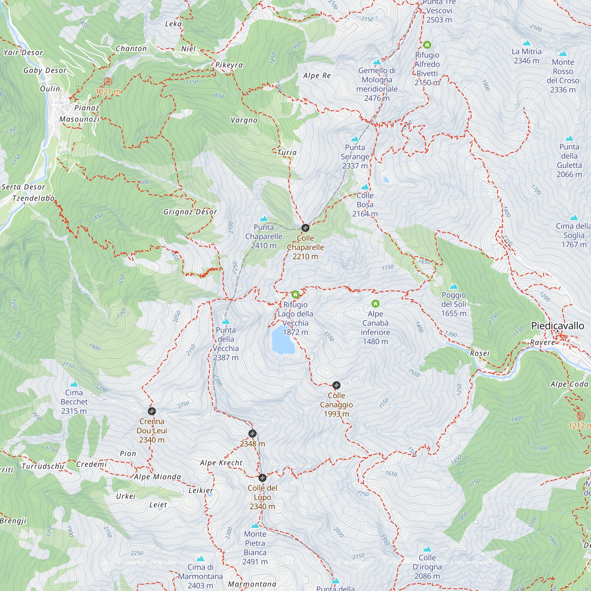 Bivacco Maria Cristina map