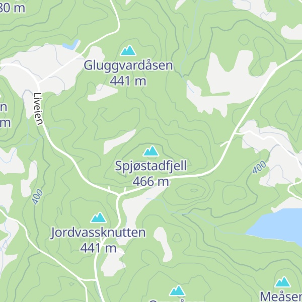 Map of Spjøstadfjell