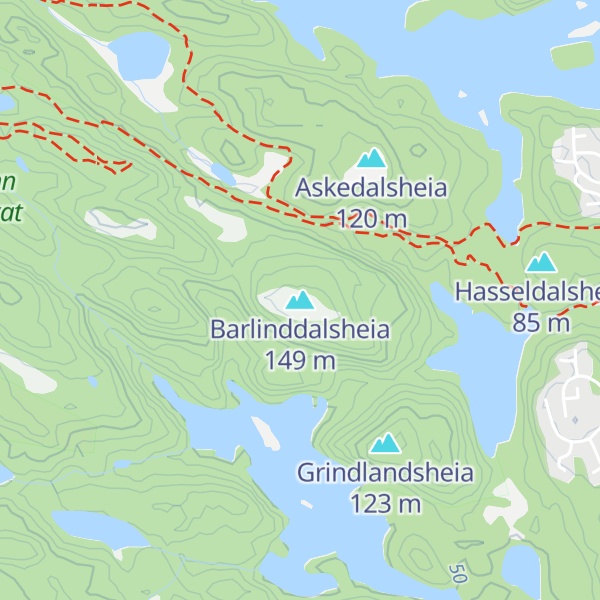 Map of Barlinddalsheia