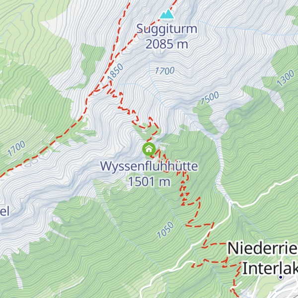 Map of Wyssenfluhhütte