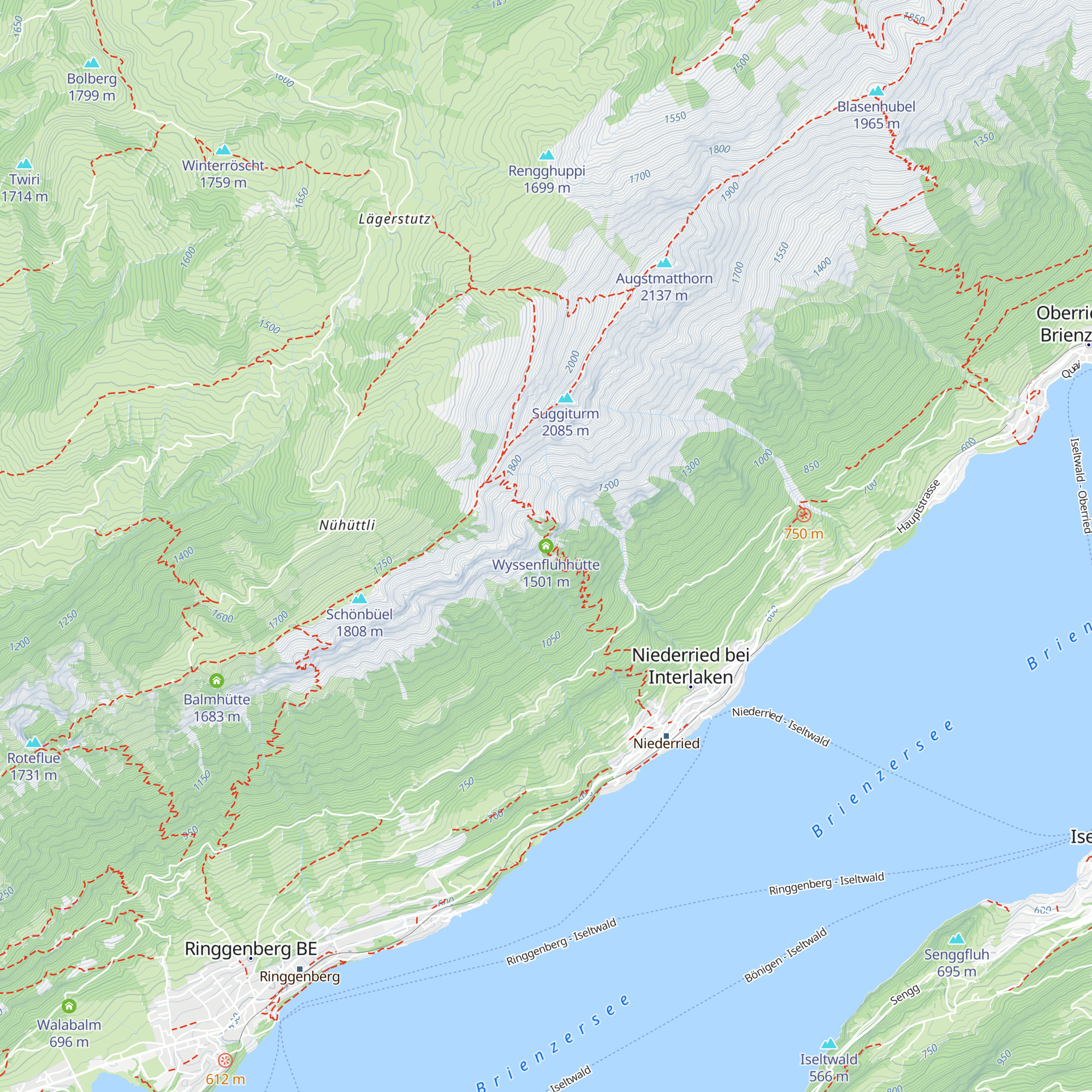 Wyssenfluhhütte map