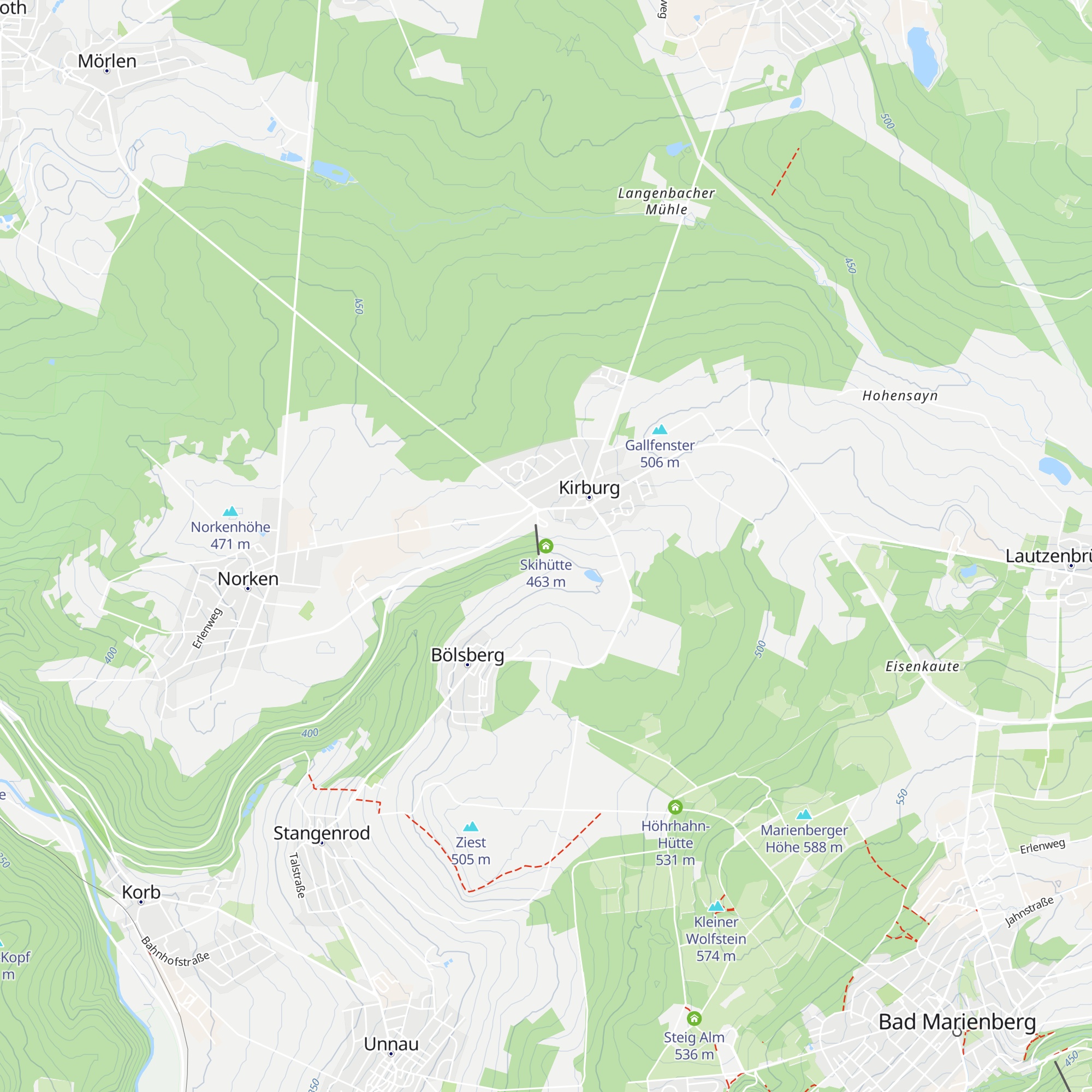 Skihütte map