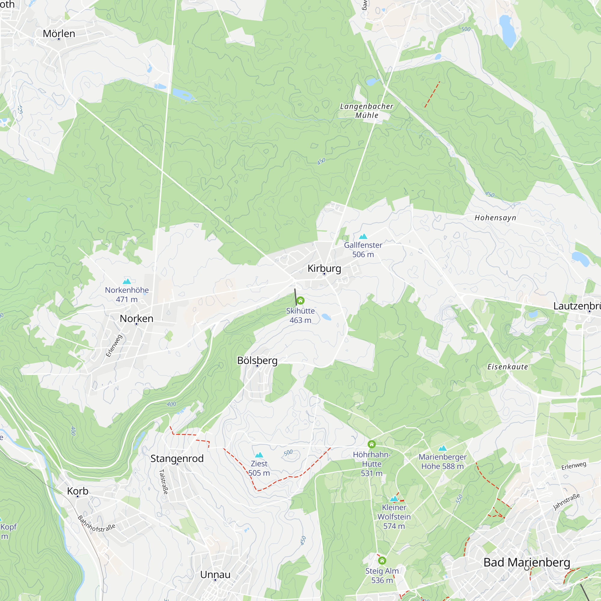 Skihütte map