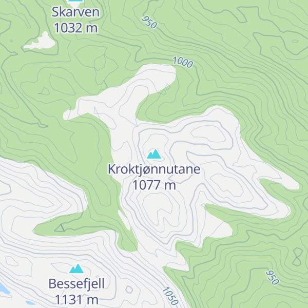 Map of Kroktjønnutane
