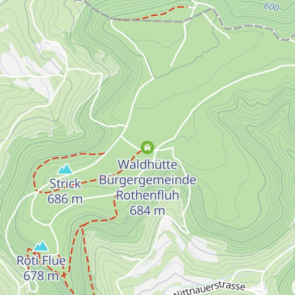 Map of Waldhütte Bürgergemeinde Rothenfluh