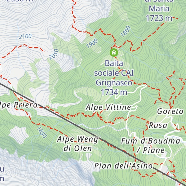 Map of Rifugio Wittine der Shoppf