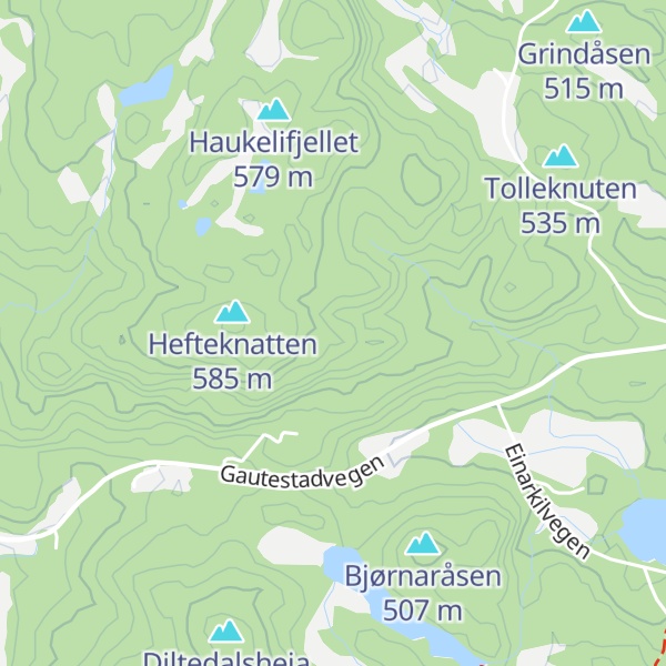 Map of Møybergane