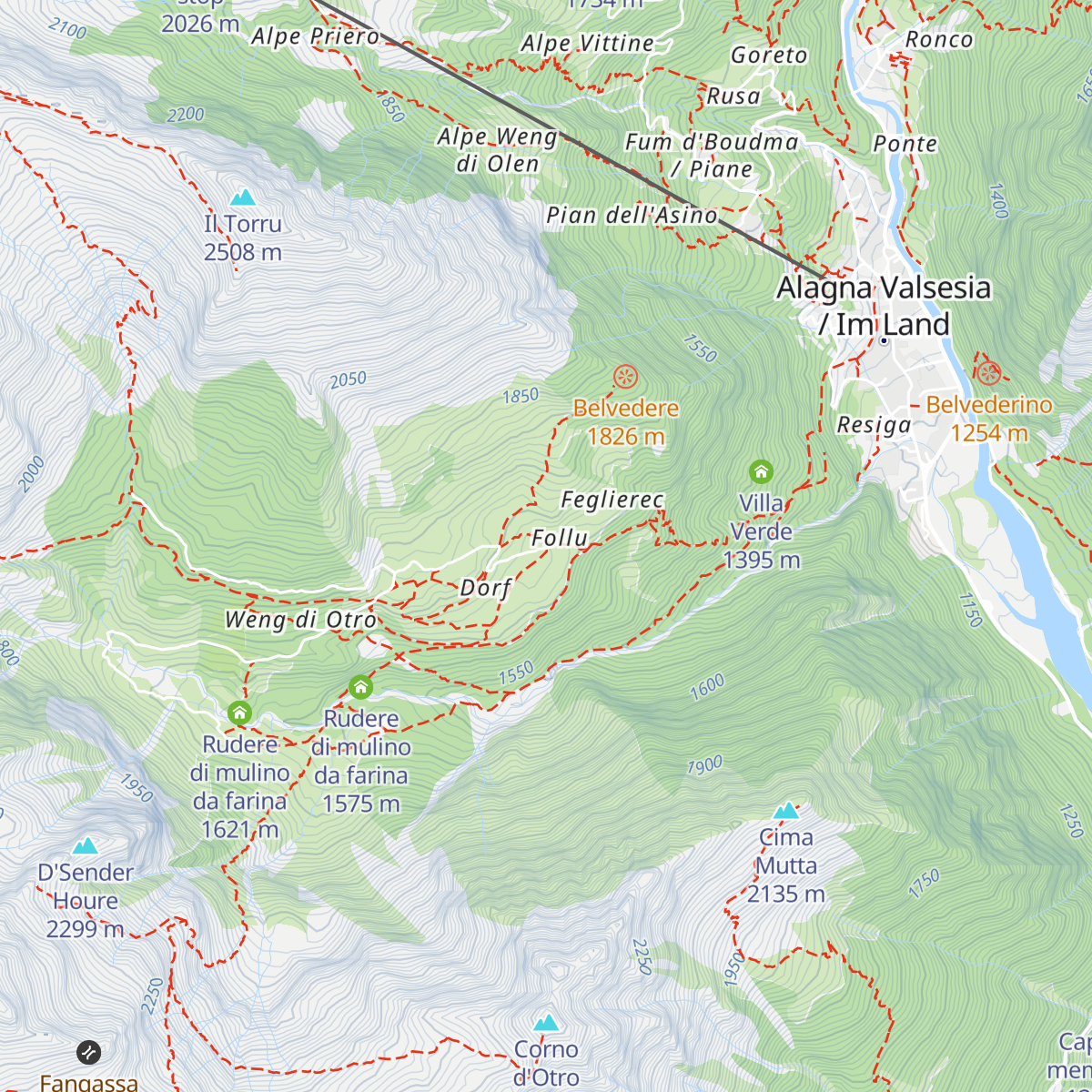 Rifugio Zar Senni map