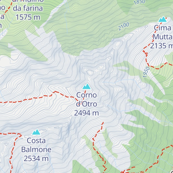 Map of Corno d'Otro