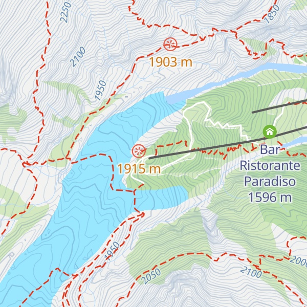 Map of Bar Rifugio Ristorante Wengwald Hutte