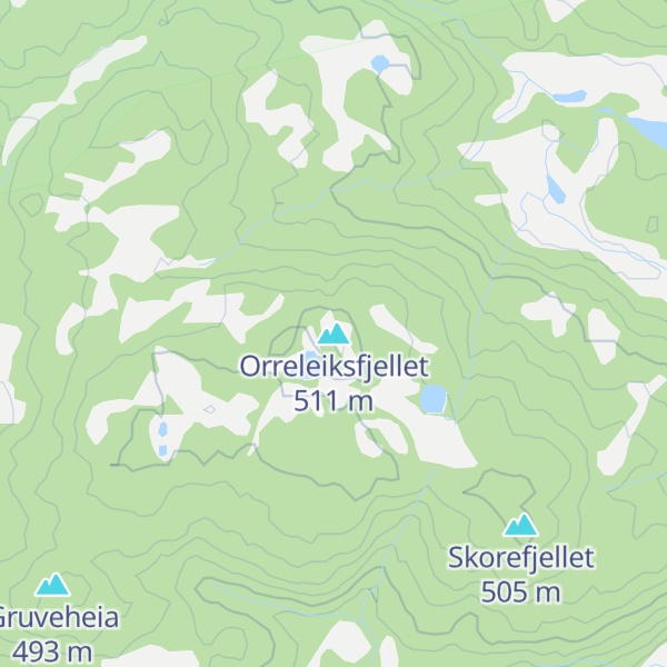 Map of Orreleiksfjellet