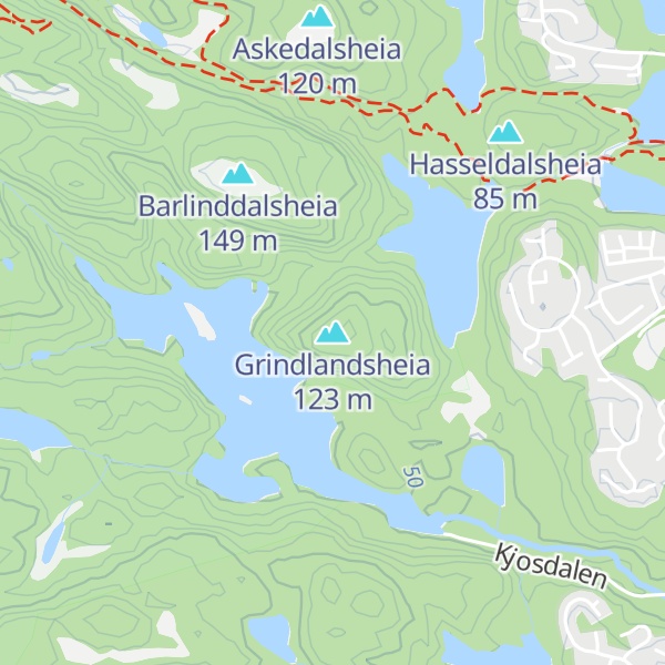 Map of Grindlandsheia