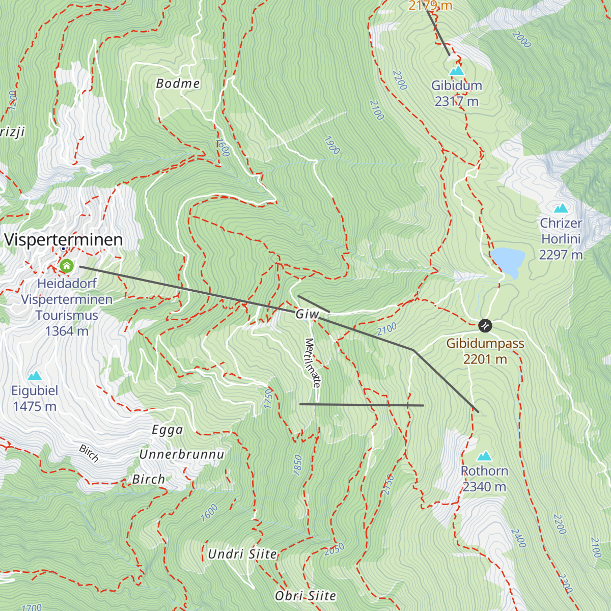 Bergrestaurant Giw map